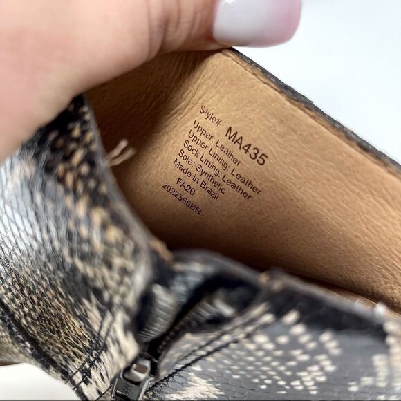 Madewell Snake Leather Embossed Ankle Boot Size 9 - Picture 10 of 10